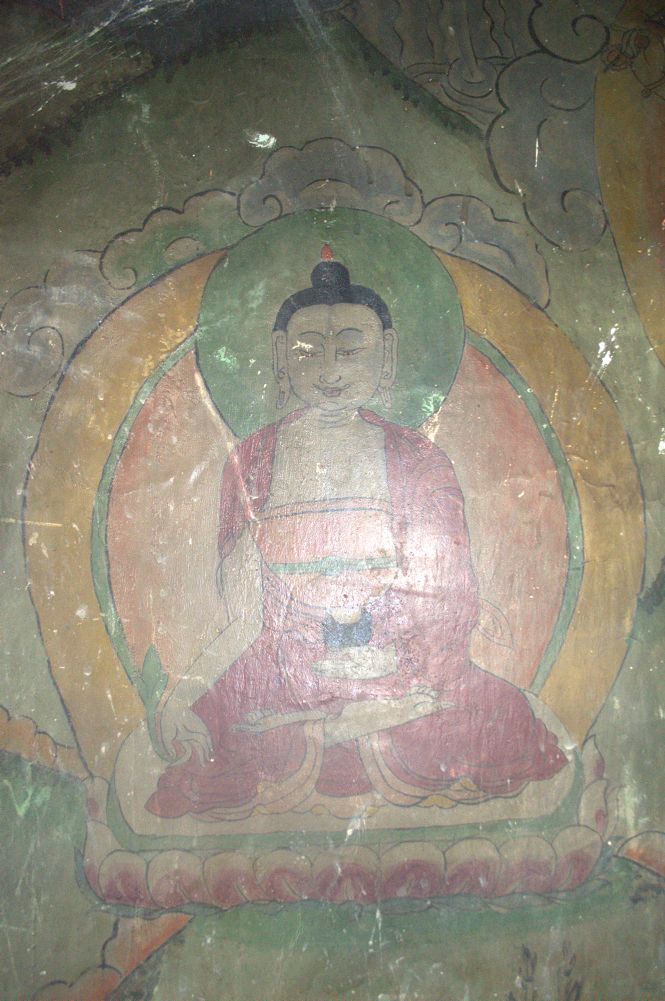 Painting Of Sangay Menlha Medicine Buddha On The Old Shokhang Temple