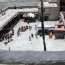 A view of the courtyard shortly before a religious dance (�cham) performance.