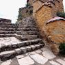 Stairs leading to Rigs gsum mgon po temple, Phur lcog Hermitage