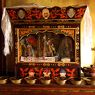 A small altar to protector deities in the Ke'u tshang hermitage