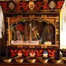 A small altar to protector deities in the Ke'u tshang hermitage