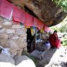 Entrance to a nun's cave. Mkhar rdo hermitage