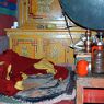 Interior of the protector deity chapel, Bkra shis chos gling hermitage