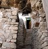 Doorway into temple of Cakrasamvara's eye, kitchen on left,  rTags bstan hermitage