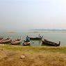 Boats in Inle Lake.