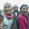 Old Tibetan man, women, and girl.