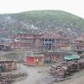 The main Assembly Hall ['du khang] at Larung Gar [bla rung gar].