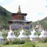 Field of stupas near the monastery.