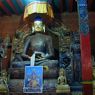 A large statue of the Buddha Shakyamuni.