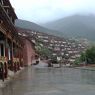 A view of monastic residences from the courtyard in front of the monastery's main halls.