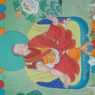 Close up of Trulzhik Senge in the mural of the early masters of the Longchen Nyingthik Lineage.