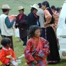 Tibetan children and adolescents at the festival site.