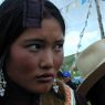 Close up of a young Tibetan woman.