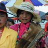 Two young Tibetan girls dressed up for the festival.