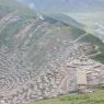 A view of Larung Gar, with the Gyutrul Temple in the foreground, from the top of Jomo Hill.