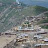 A view of the Gyutrul Temple from the top of Jomo Hill.