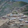 A view of the Gyutrul Temple from the top of Jomo Hill.