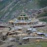 A view of the Gyutrul Temple from the top of Jomo Hill.