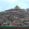 A view of monastic residences below the Gyutrul Temple [sgyu 'phrul lha khang]