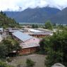 A view from a hill of the government complex in the village of sPyi pa, in Kong po