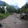 A road running along the edge of the village of sPyi pa, in Kong po