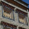 Window on building in Lhagang town.&nbsp;