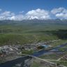 View of Lhagang town from mountain top.&nbsp;