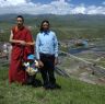 Monk on mountain above Lhagang town.&nbsp;