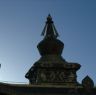 Stupa on top of temple in Lhagang Monastery