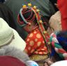 Jewelry on head of a little girl at the Lhagang Festival.&nbsp;