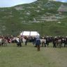 Tibetans engaging in horse-related game during Lhagang Festival.&nbsp;