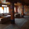 Beautifully painted room in Lhagang hotel.&nbsp;