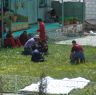 People hanging out at a hotel in Lhagang.&nbsp;