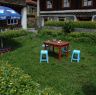 Hotel courtyard in Lhagang.&nbsp;