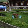 Hotel courtyard in Lhagang.&nbsp;