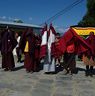 Ritual performers pay homage to the Guru Thongdrel