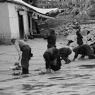 Pilgrims prostrating.