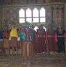 Performing Bro inside temple infront of Guru statue at Takila