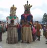 People bowing to the Gonpo and Gonmo receiving blessings