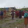 Dancers getting ready for their Bro dance in early morning