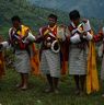 Colourful handsome guys performing dance