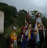 Nubchham dancers standing left side of Kisibi lhakhang