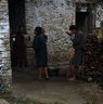 Cooks of the Khar Tsechu are having porridge breakfast