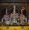 Offerings displayed in the altar