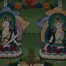 Mural of a goddess Vijaya and White Tara=རྣམ་རྒྱལ་མ་དང་ སྒྲོལ་དཀར།