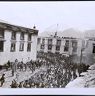 Zimchongpa warriors processing around southwest corner of Jokhang. Copyright Pitt Rivers Museum, University of Oxford 1999.23.1.39.4