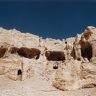 Caves and cobble wall traces at Khartak (<i>mkhar ltag</i>).