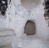 A cave in the southwest complex. Note the oblong niche and domed recess, characteristic features of Gugé (<i>gu ge</i>) caves.