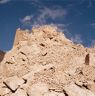 The summit and east flank ruins. Note the more intact structure on the right side of the image.