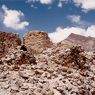 Stone and adobe structures on the summit.